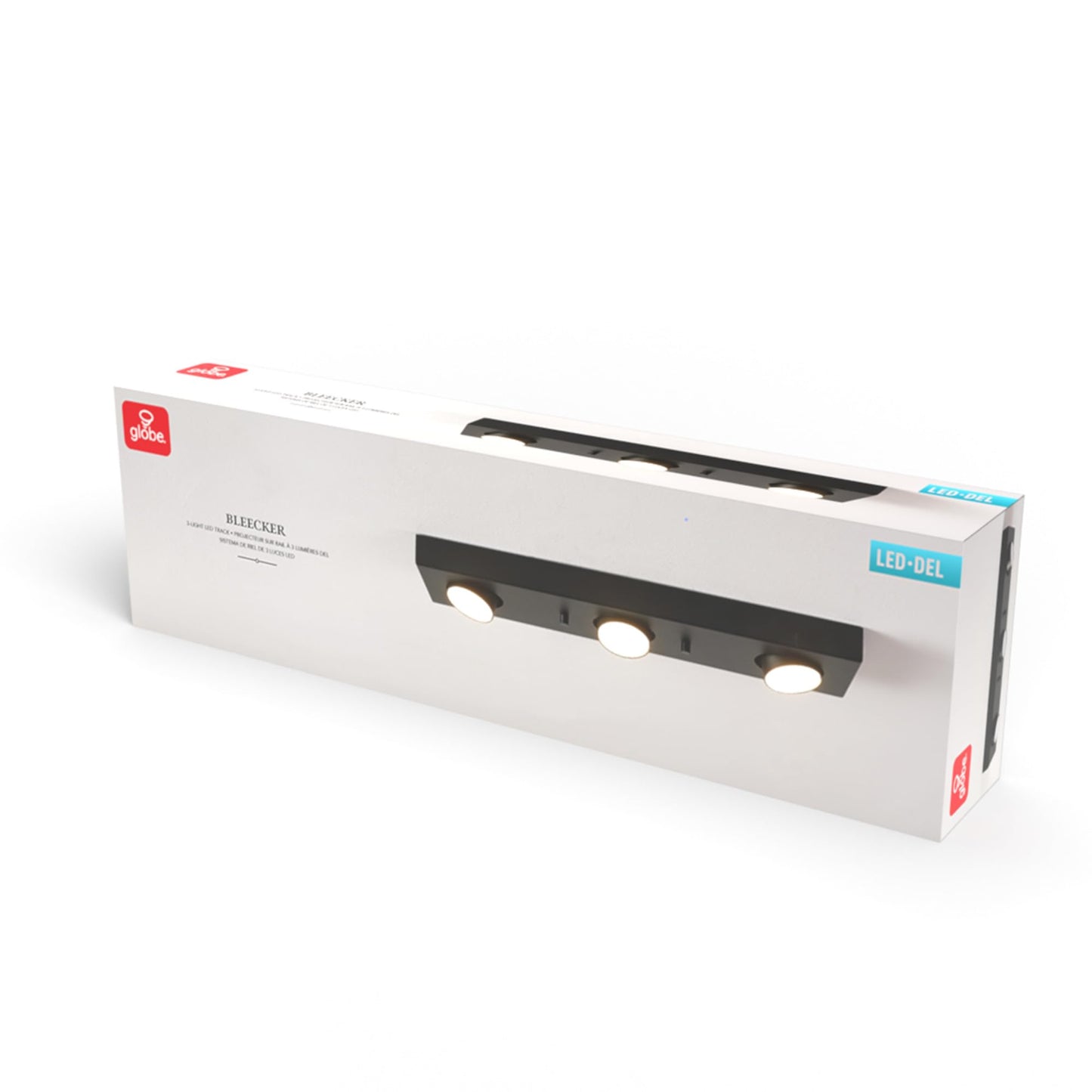 GLOBE Electric 59941 3-Light Integrated LED Track Lighting, Matte Black Modern Industrial Ceiling Light, Adjustable Pivoting Heads, 21 Watts, 1200 Lumens, 3000K, Dimmable