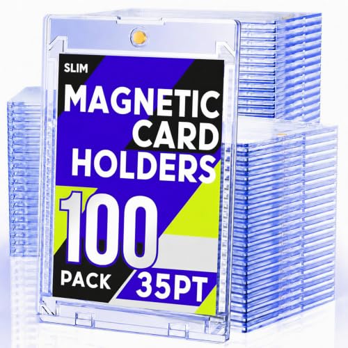 100ct Magnetic Card Holder - Slim One Touch Protectors for Trading Cards