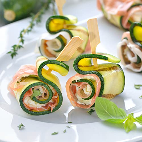 200 PCS Bamboo Skewers for Appetizers, 4.7 Inch Toothpicks Cocktail