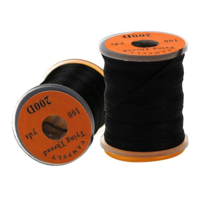 Fluorescent Fly Tying Thread - Premium 200D, 100 Yards for Salmon & Bass