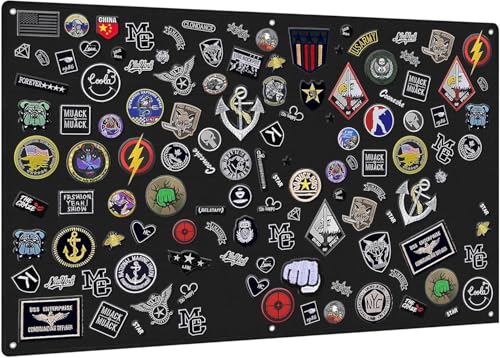IronSeals 2 Pack Tactical Patch Organizer Holder Display with Loop Surface, Steel Ring & Flag Patch (L: 110 x 70 CM)