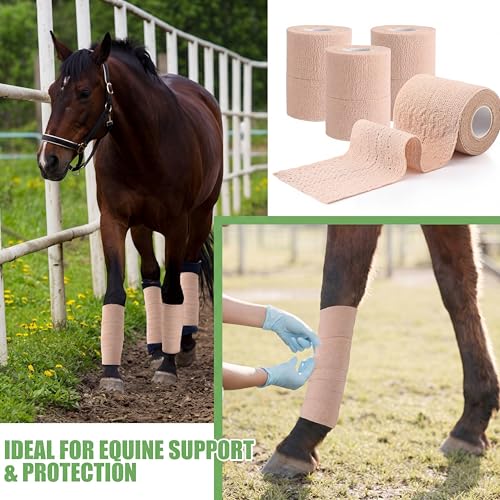 Geiserailie 3 Inch Self-Adhesive Elastic Bandage Wrap - 12 Rolls, Sports & Pets Use