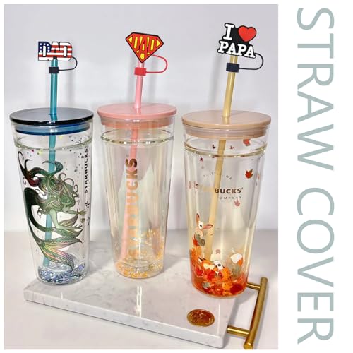 Multicolor Silicone Reusable Straw Covers - 8 Pack for Tumblers