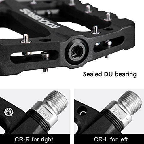 Lightweight Nylon Fiber Bike Pedals - Black - Durable Platform for MTB & BMX