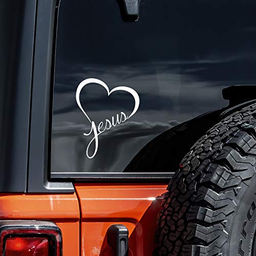 Jesus Heart Vinyl Decal Sticker for Cars, Walls & Laptops - 5.5"