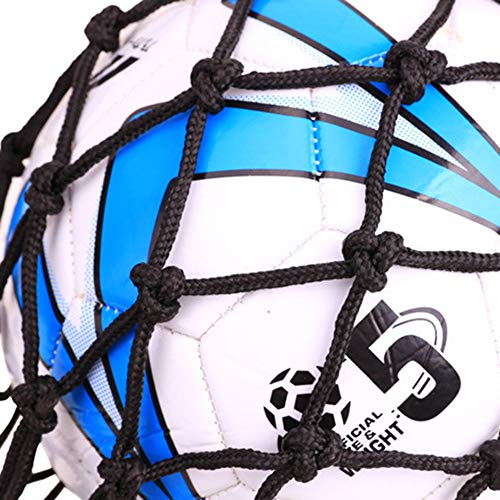 Durable Nylon Basketball & Football Storage Net Bag - Black 2 Pack