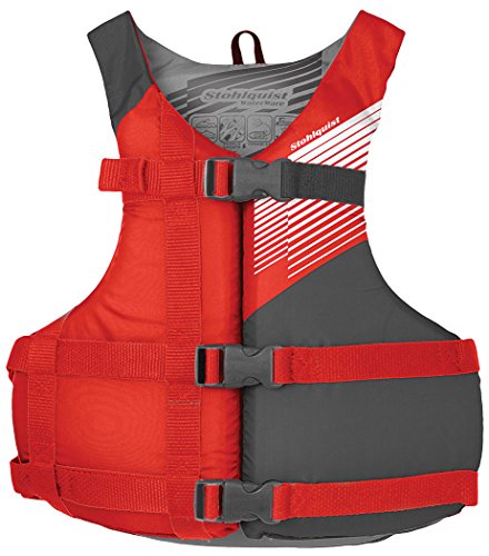 Youth Life Jacket - Coast Guard Approved, Adjustable PFD for 75-125 lbs - Red/Gray