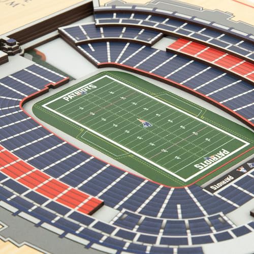 New England Patriots 3D StadiumView Wall Art - 5-Layer Design