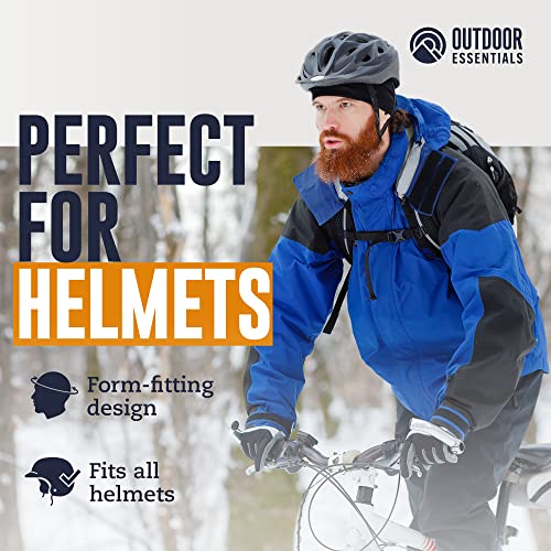 Thermal Fleece Cycling Skull Cap Helmet Liner - Black, One Size