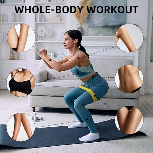 5-Piece Resistance Loop Exercise Band Set for Strength Training - Colorful
