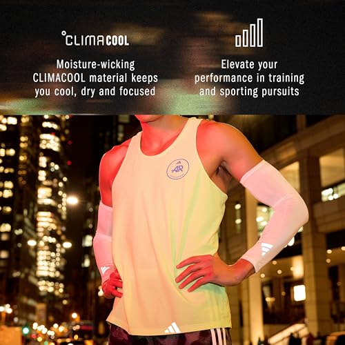 Youth White adidas Climacool Compression Arm Sleeves - Performance Sport Gear