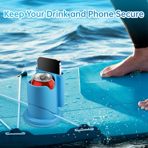 Paddle Board Cup Holder, 2-in-1 Drink & Phone SUP Accessories