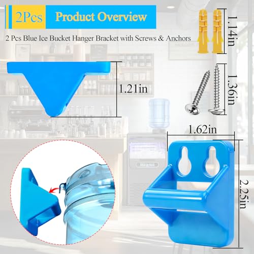 2 Pcs Ice Bucket Hanger Brackets with Screws - Fits Saf-T-Ice Tote Drying Rack