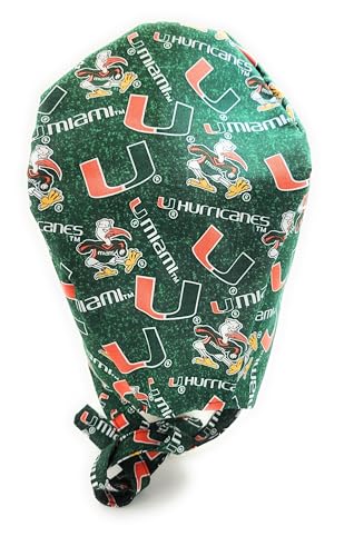Cotton Scrub Hat - Miami Sports Theme Tie Back Cap