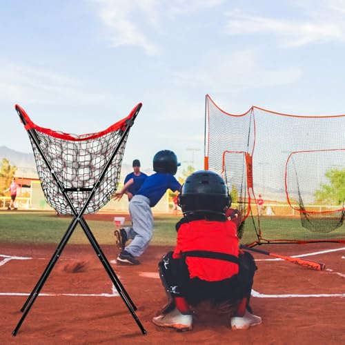 Baseball Caddy with Easy Foldable Design, 100+ Ball Capacity & 40lb Load