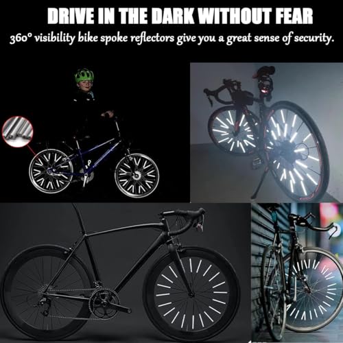 36 Pcs Bicycle Spoke Reflectors - 360° Visibility Safety Lights