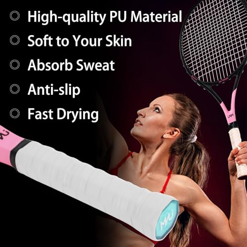 Black Tennis Racket Grip Tape - 10 Pack Anti-Slip Overgrip