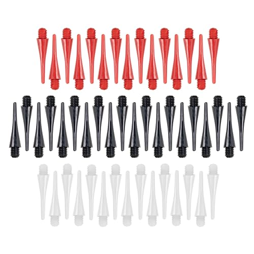 50-Pack Soft Tip Dart Points - 2BA Thread Tips for Electronic Dartboards