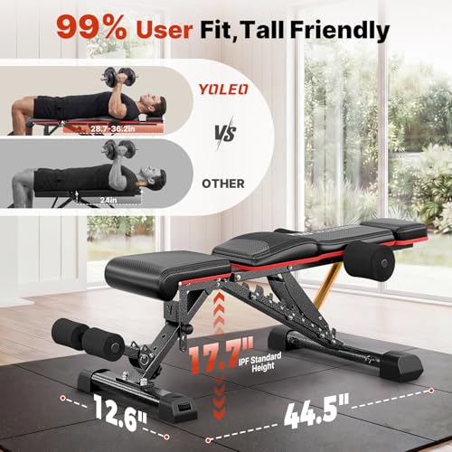 Adjustable Weight Bench with Bench Press Stand - Black
