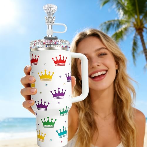 3Pcs Crown Diamond Straw Topper Set for 30oz & 40oz Tumblers - New ColorA