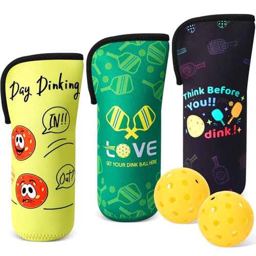 3 Pack Pickleball Ball Holder Bags Portable Storage for Court Play