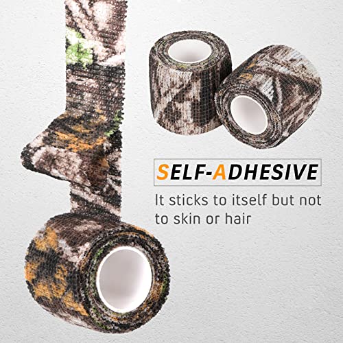 Sagafly Aged Wood Camo Self-Adhesive Camouflage Bandage Wrap - 12 Rolls, 2" x 5 Yards