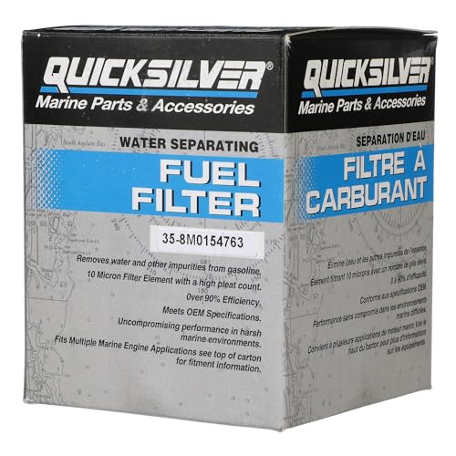 Quicksilver Marine Water Separating Fuel Filter for Johnson/Evinrude Outboards