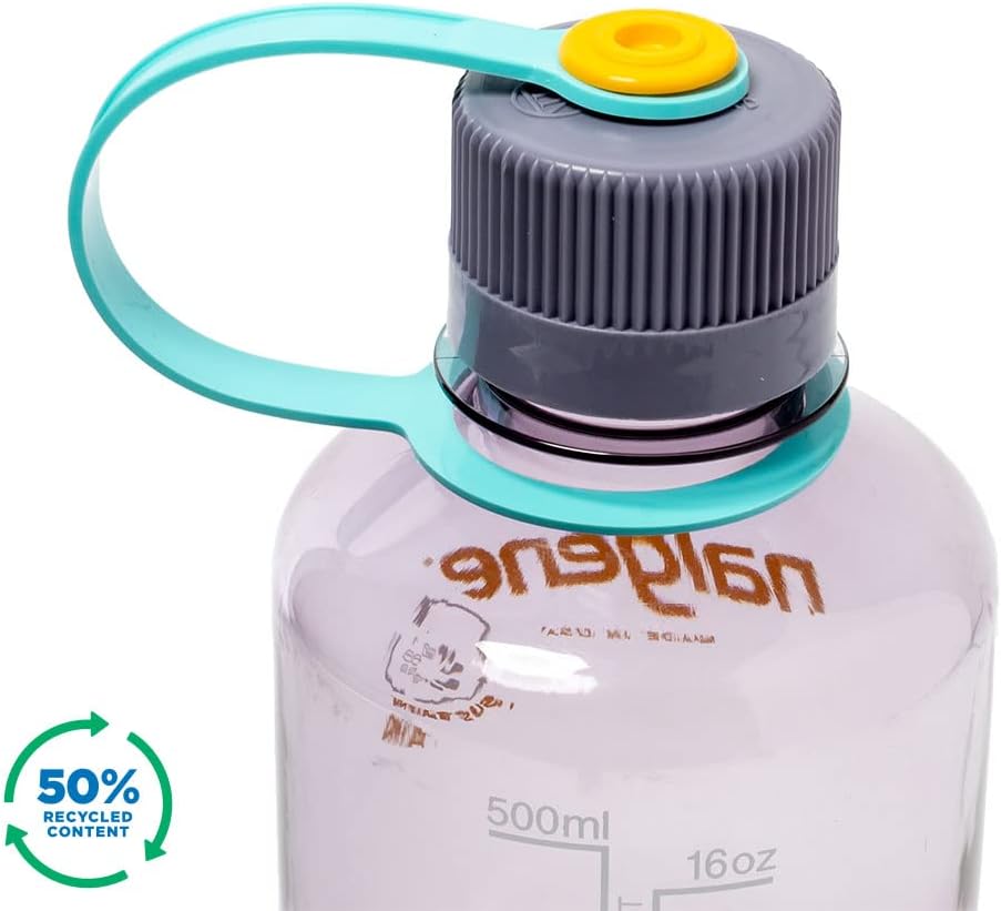 Nalgene 16 oz Narrow Mouth Water Bottle - BPA-Free, Durable & Leak-Proof, Lightweight Aubergine