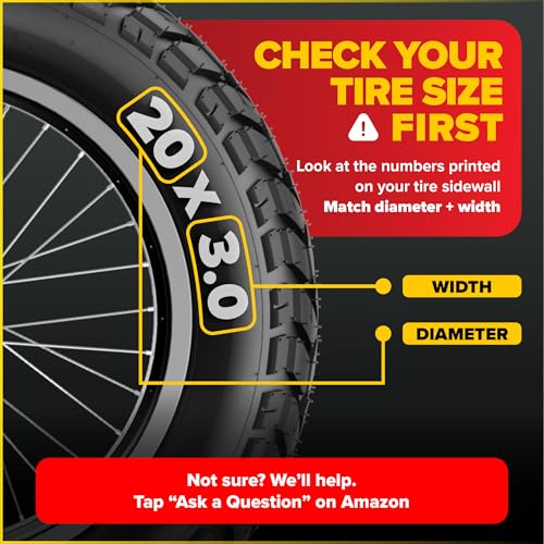 20-Inch x 3.0 Fat Bike Inner Tube - Versatile Compatibility, Schrader Valve, Durable Butyl Rubber, Easy Installation