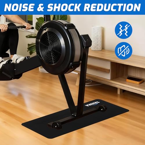 Rowing Machine Floor Mats - 2PCS Non-Slip Fitness Equipment Mat | 30"x12"