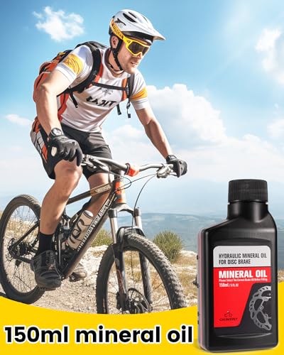 Bicycle Hydraulic Brake Bleed Kit with Mineral Oil & Brass Connectors