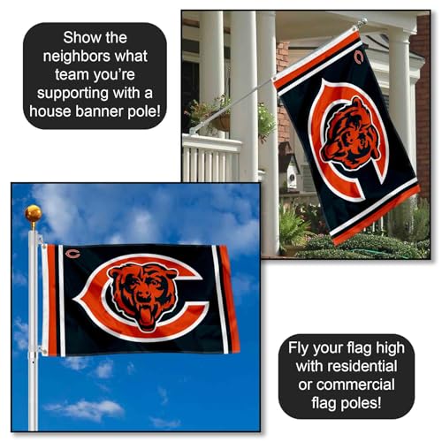 Chicago Bears Flag - 3ft x 5ft Polyester Banner with Grommets