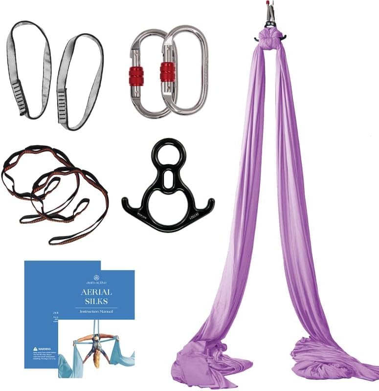 Aerial Silks Starter Kit - 9 Yards Aerial Yoga Hammock, Lavender