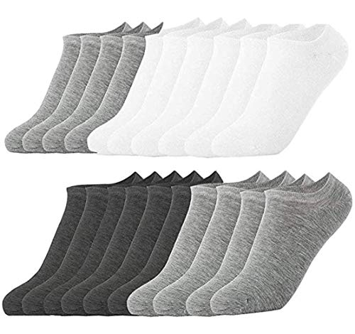 Ankle Socks - 10 Pairs Low-Cut Cotton No Show Socks - Multicolor