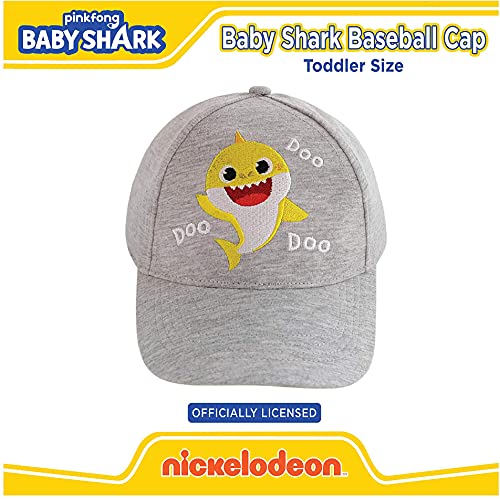 Pinkfong Baby Shark Toddler Baseball Cap 2-4T Gray Adjustable Hat
