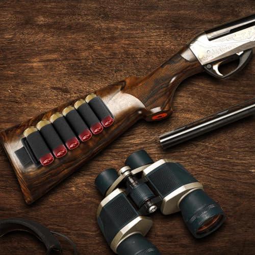 6 Rounds Shell Card Holder for Rifle & Shotgun Ammo - Black