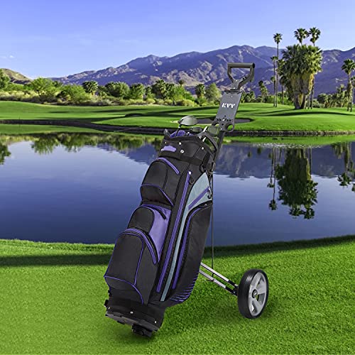 Lightweight Aluminum Frame Golf Push Cart with Maintenance-Free Wheels