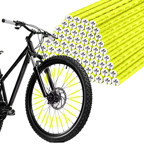 Bicycle Spoke Reflectors - 48Pcs Yellow for Night Riding