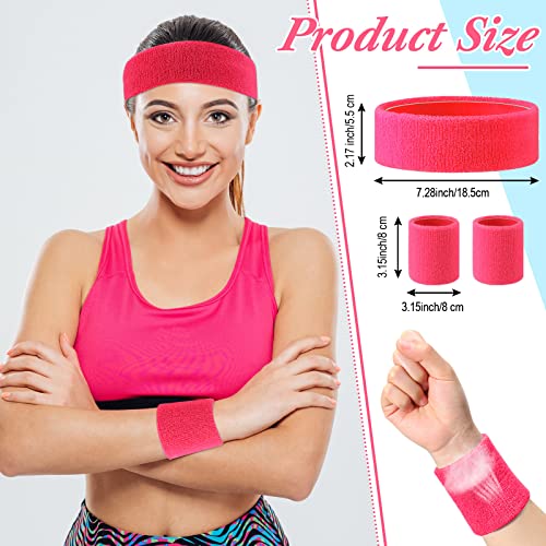 Cotton Sweatband and Wristband Set - Multicolor, 72 Pieces