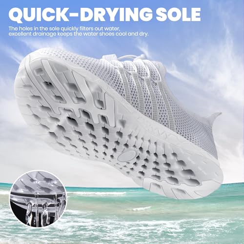 Quick Dry Aqua Shoes for Men & Women - Knit White