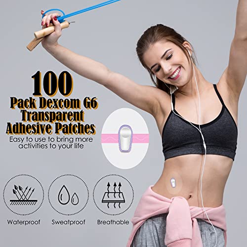 100 Waterproof Adhesive Patches for Continuous Glucose Monitor - Pink