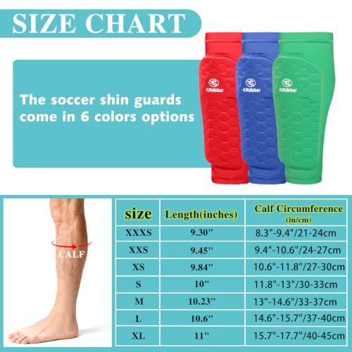 RIDBIKER Kids & Adults Soccer Shin Guards Black Medium Impact Protection