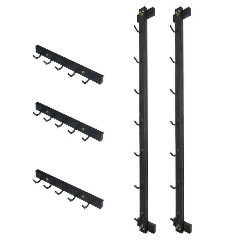 BLUSLM Wall Mounted Lat Pull Down Bar Organizer with Hooks, Home Gym Storage Rack for Lat Pulldown Attachments, Cable Attachments Rack for Gym Accessories (Cable Attachment Rack2)