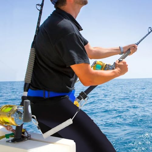 Vefungyan Transparency Fishing Pole Safety Tether Lanyard 2 pcs Heavy Duty Kayak Paddle Leash & Tie Strap