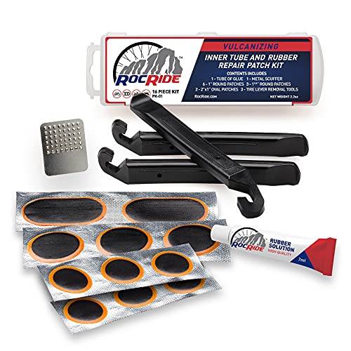 16-Piece Bicycle Tire Repair Kit - Includes Patches & Tools