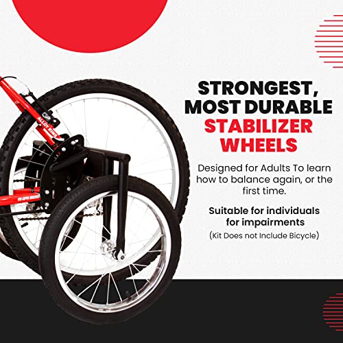 Heavy-Duty Adult Bicycle Training Wheels – Stabilizer Kit for 24-27" Bikes