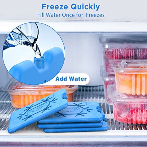 Reusable Ultra-Thin Ice Packs for Lunch Box - 4-Pack