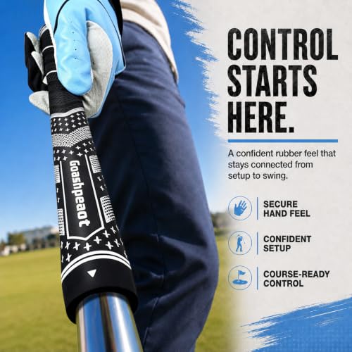 Goashpeaot Grey Midsize Premium All-Weather Golf Grips 13-Pack with Putter Grip & Regripping Kit