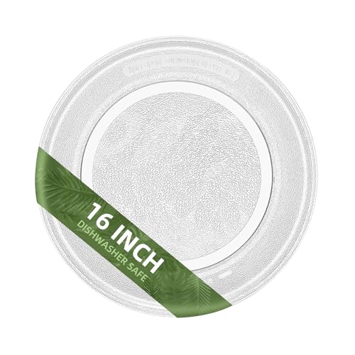 16-inch Flat Bottom Microwave Glass Turntable Plate for GE with 10 3/4-inch Roller Diameter
