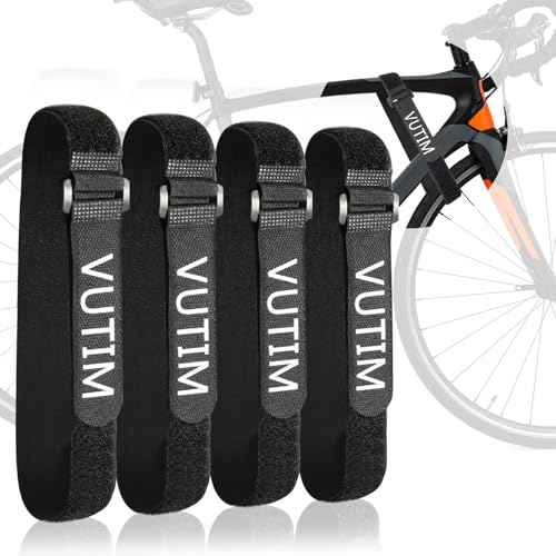 4-Pack Adjustable Bike Rack Straps - Non-Slip Nylon Wheel Securing Ties